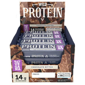 Wild Protein Vegana Chocolate Bitter Display 16un