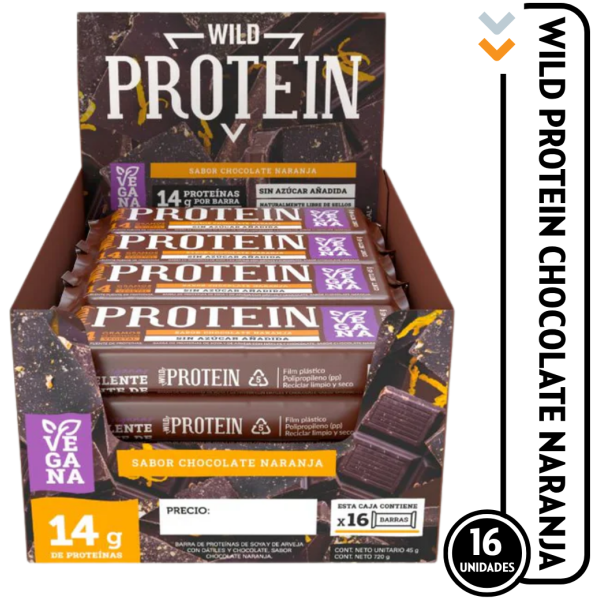 Wild Protein Vegana Naranja Display 16un - Imagen 2