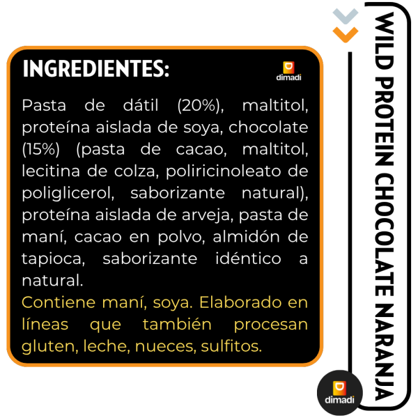Wild Protein Vegana Naranja Display 16un - Imagen 3