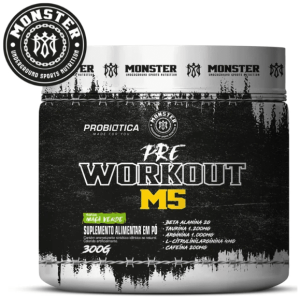 Pre Workout Monster M5 Manzana Verde 300grs